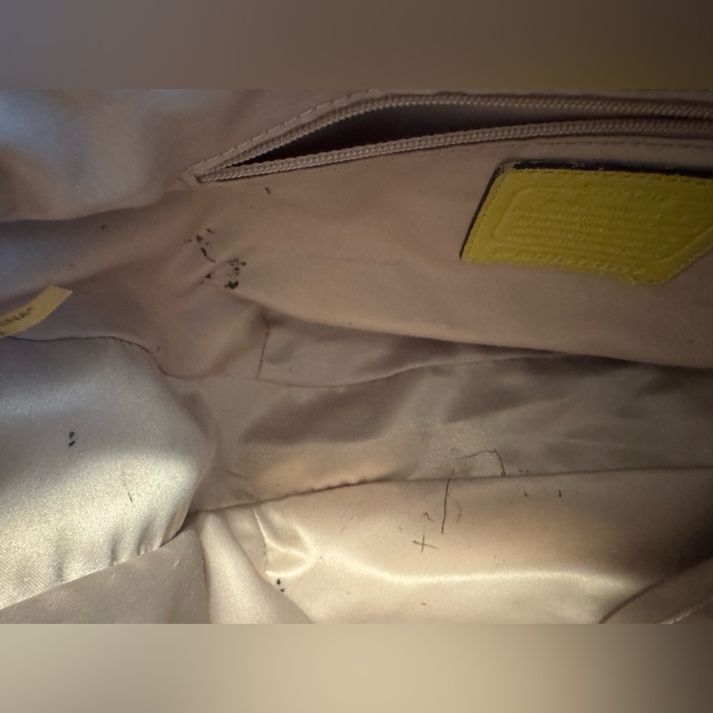 Coach Yellow Leather Shoulder Bag - Picture 9 of 11